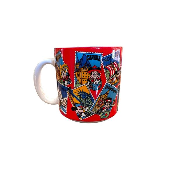 Vintage Disney Mug Stamps of the World Cup Mickey Mouse‎ made in Japan - Picture 1 of 7